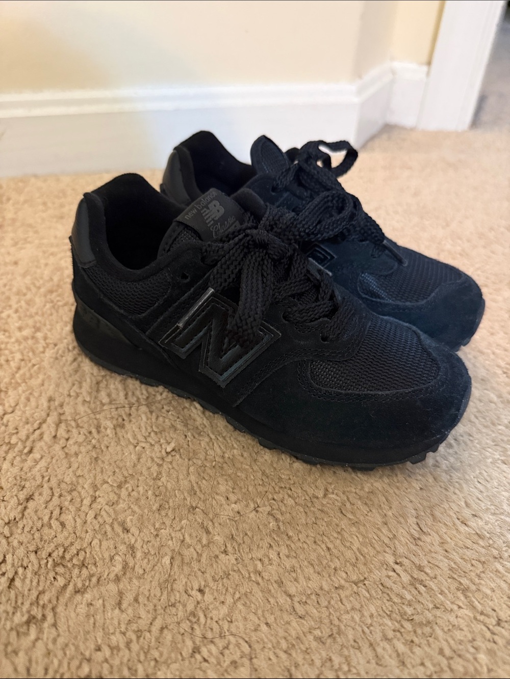 New Balance 574 Kids Black Sneakers